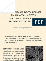 Determinacion de Coliformes