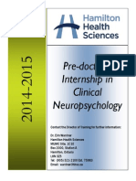  Health Science Internship Brochure NEURO 2014-2015