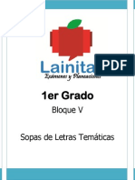 1er Grado - Bloque 5 - Sopa de Letras