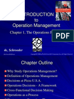 To Operation Management: Chapter 1, The Operations Function