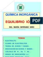 QUIMICA INORGANICA EQUILIBRIO IONICO