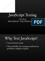 Understanding JavaScript Testing
