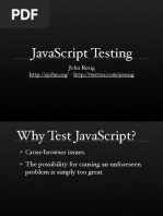 Understanding JavaScript Testing