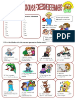 Ficha de Trabalho - Possessive Determiners PDF