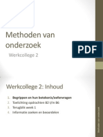 Methoden Van Onderzoek - College 2 1314