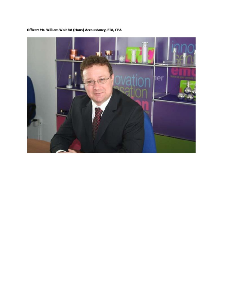 Officer: Mr. William Wait BA (Hons) Accountancy, FIA, CPA | PDF