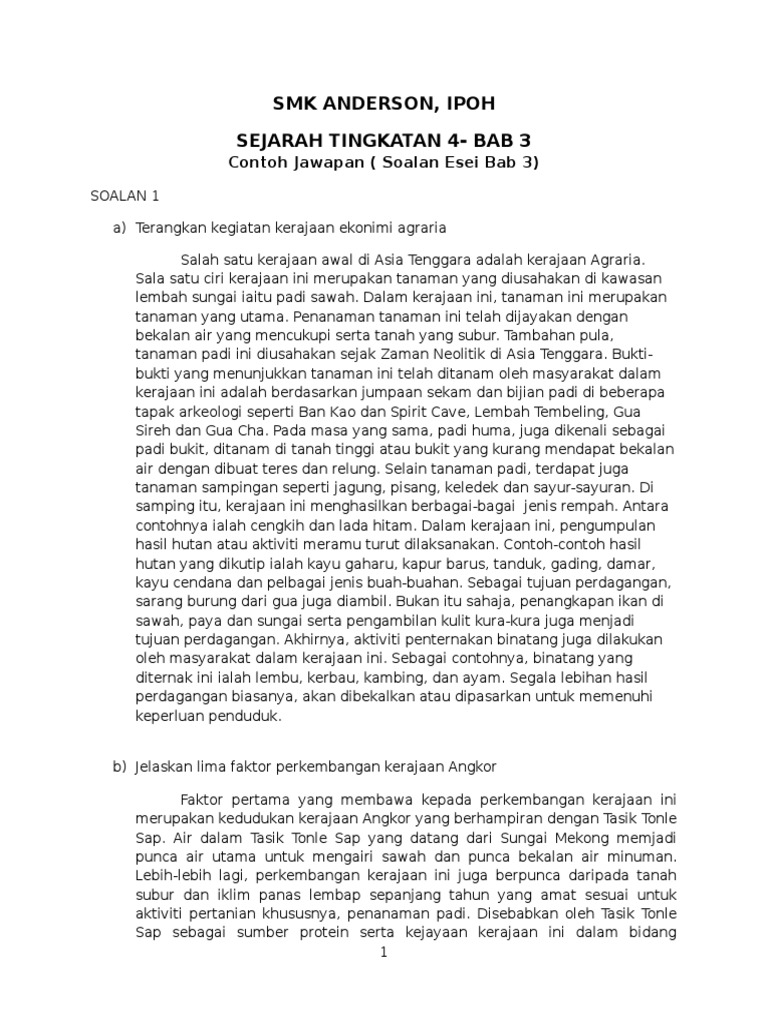Contoh Jawapan Esei Sej t4  PDF