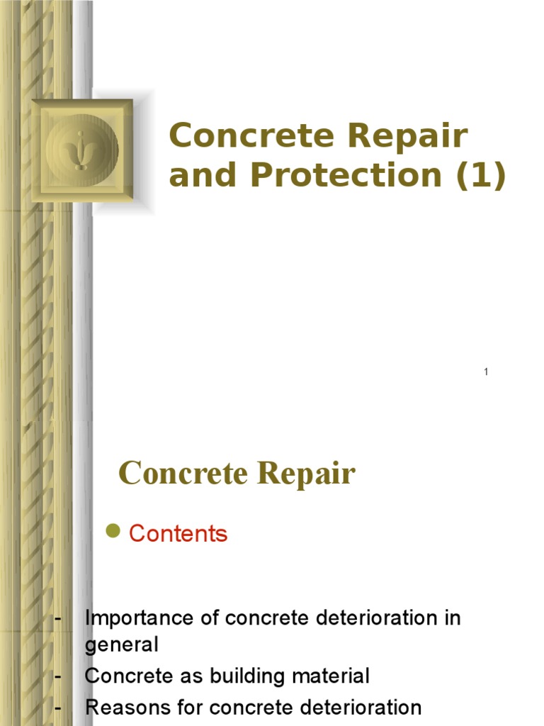 Concrete Deterioration and Repair Guide | PDF