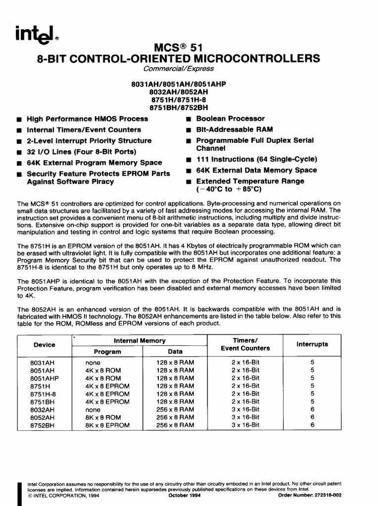 DataSheet - MicroControlador | PDF