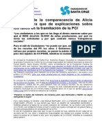 Guigou pide la comparecencia de Alicia Álvarez para que de explicaciones sobre los fallos en la tramitación de la PCI