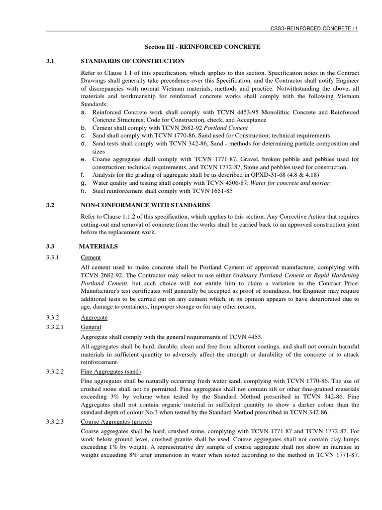 Standards and Materials for Reinforced Concrete Construction in Vietnam ...