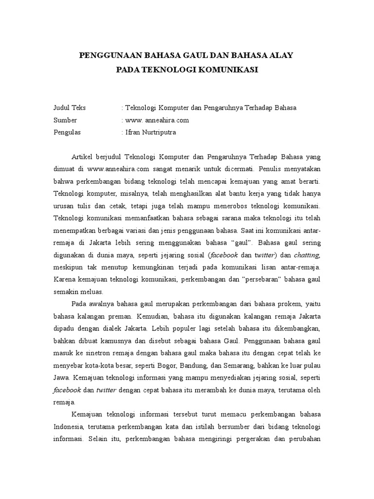 contoh ulasan