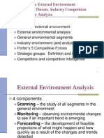 External Environment, Industry Forces & Competitor Analysis