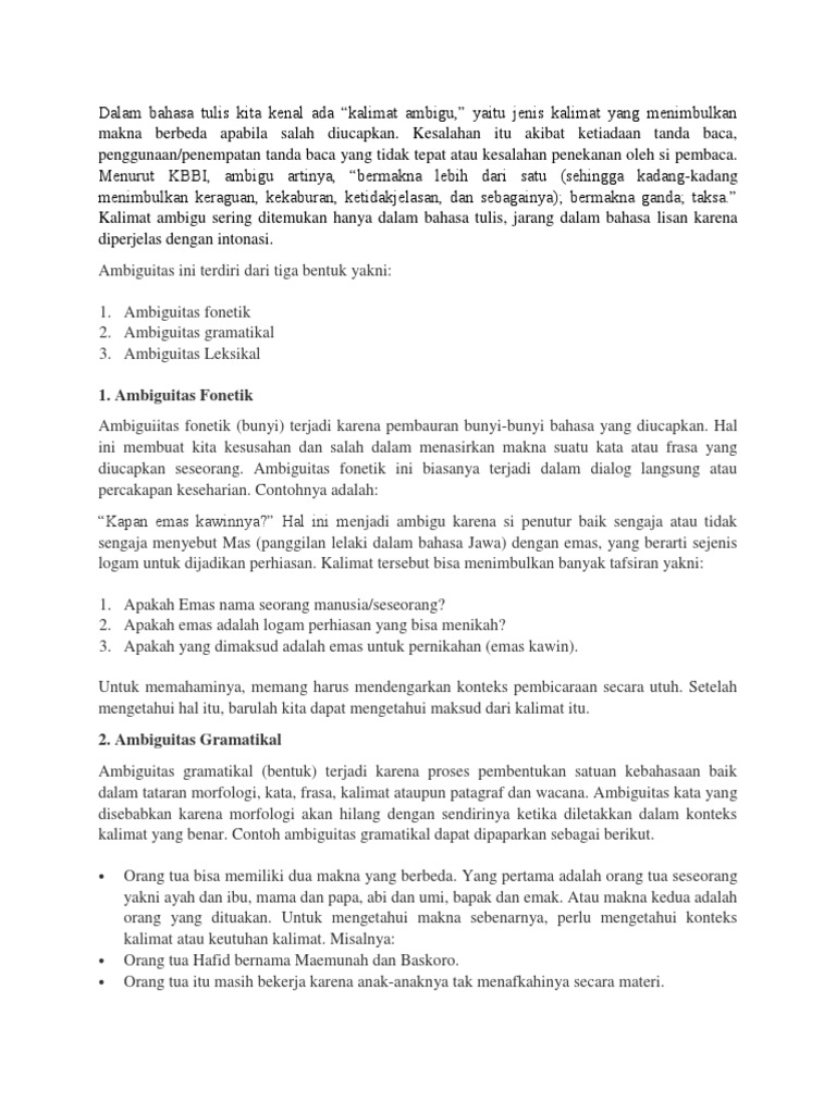 Kalimat Ambigu