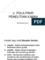 Bab 2 Pola Pikir Penelitian Ilmiah