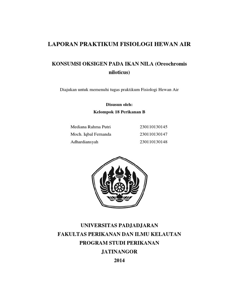 Laporan Praktikum Fisiologi  Hewan  Air  Ke 2