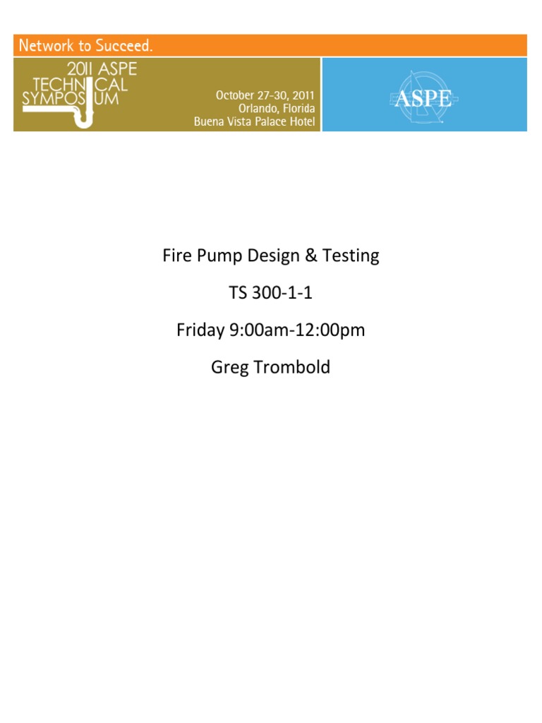 Fire Pump Design & Testing Guide | PDF | Home & Garden | Technology ...