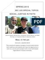 REL 4937 Faith in Social Justice - Spring 2015