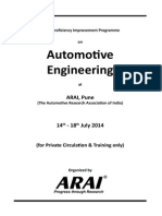 5-Day Automotive Engineering Programme at ARAI Pune