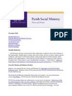 November 2014 Catholic Charities USA Parish Social Ministry Newsletter