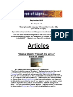 The Secret of Light Newsletter - September 2012