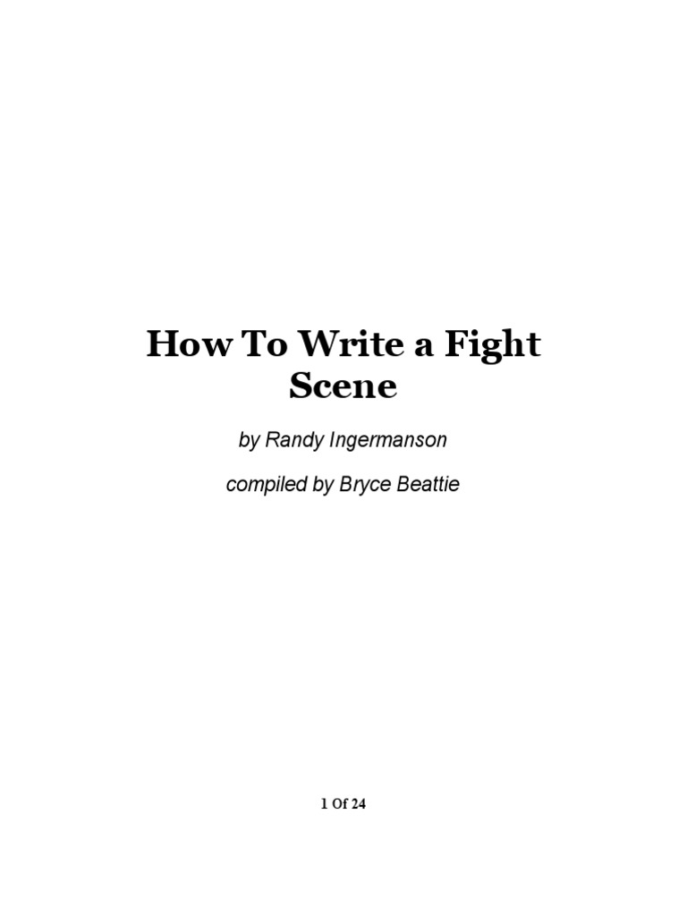 How To Write A Fight Scene | PDF