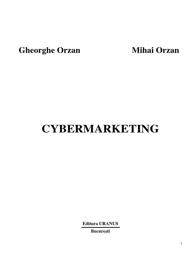 Cybermarketing Orzan Manual | PDF