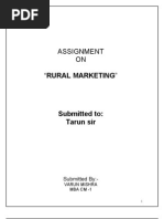 Download Rural Marketing Assi by varun SN24564953 doc pdf