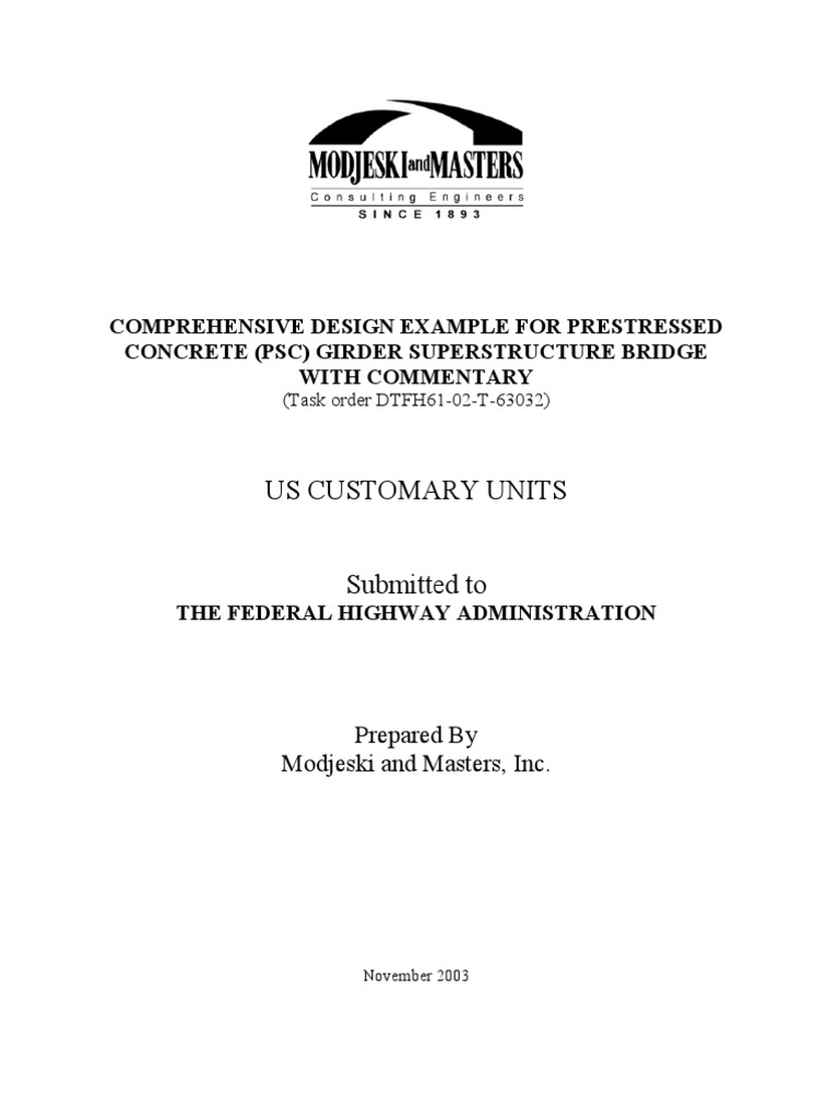 Comprehensive Design Example For Prestressed Concrete Psc Girder