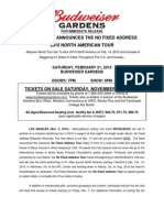 Nickelback No Fixed Address Tour Announcement With A Date at Budweiser Gardens Feb 21, 2015