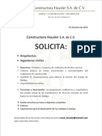 Oficio Vacante de Empleo