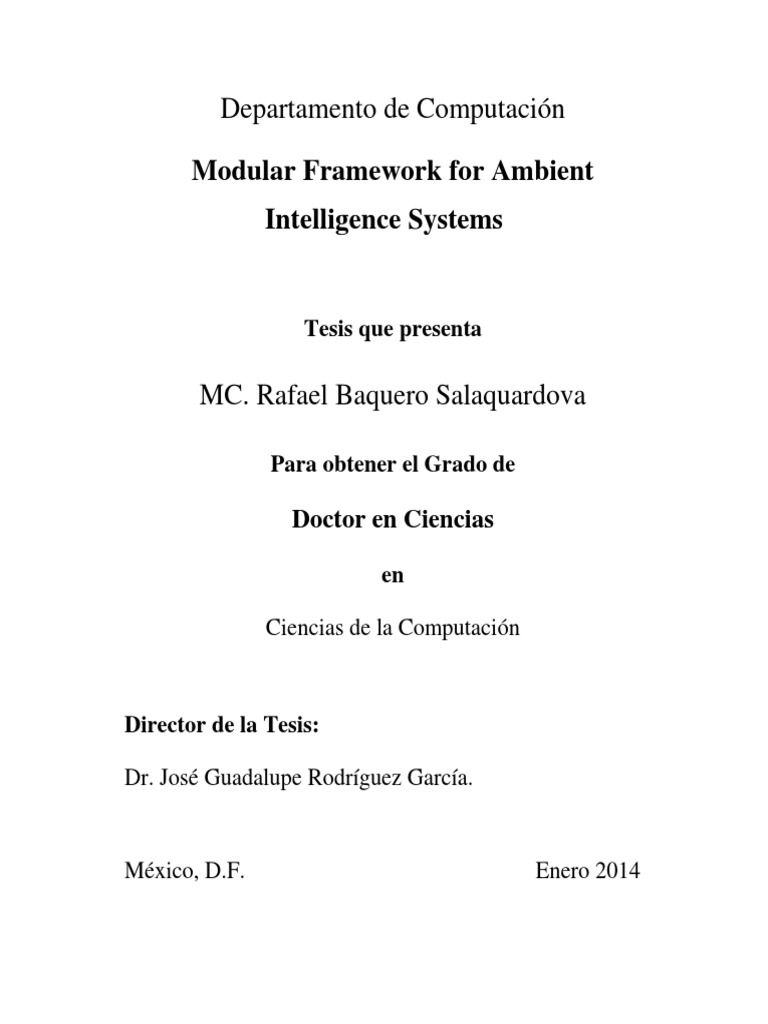 Modular Framework For Ambient Intelligence Systems | PDF