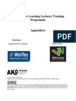 Cooperative Learning Lecturer Training Programme Appendices
