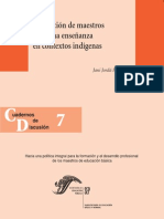 Formacion de Maestros para Una Enseñanza en Contextos Indigenas