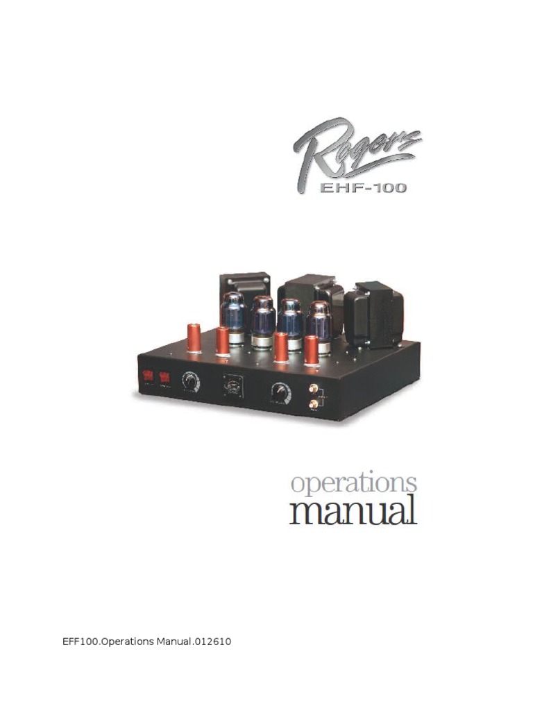 EFF100.Operations Manual.121209 PDF Amplifier Vacuum Tube