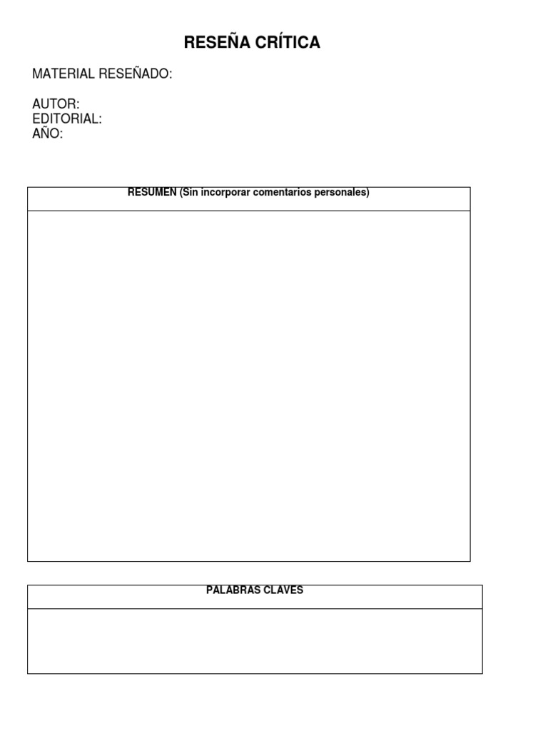 Formato de Reseña Crítica | PDF | Ciencia y matemáticas