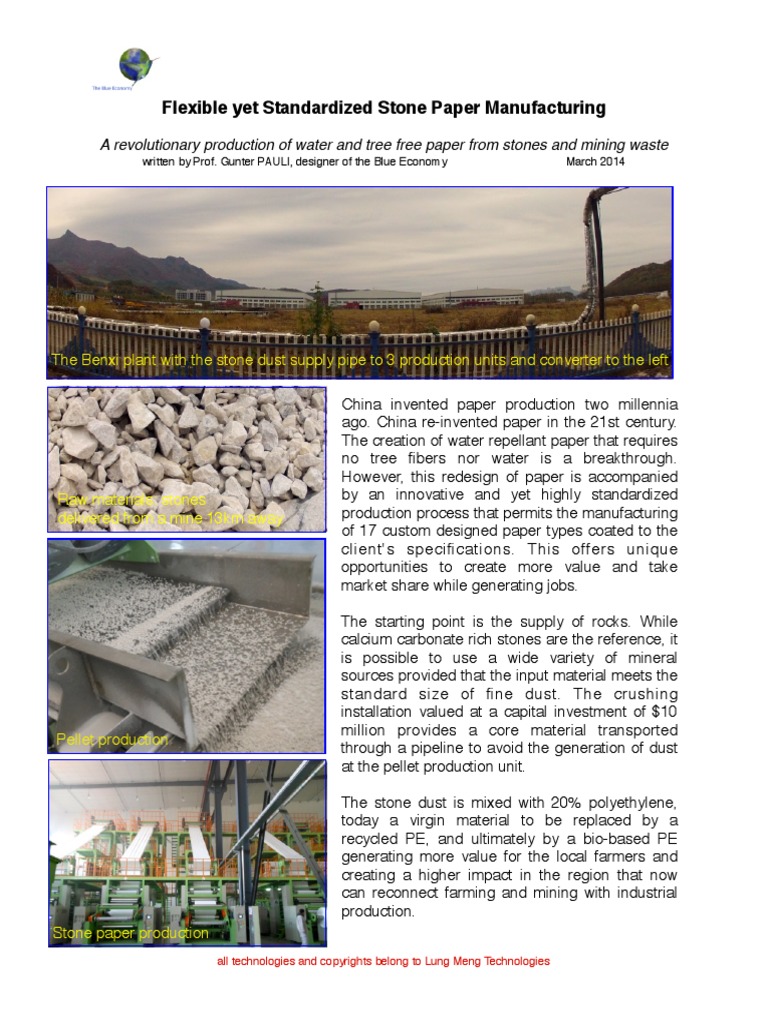 Making Stone Paper 32014 Paper Polyethylene