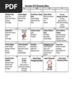 November 2014 Elementary Lunch