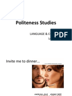 Lecture 3. Politeness Studies