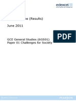 as General Studies edexcel marking scheme June 2011