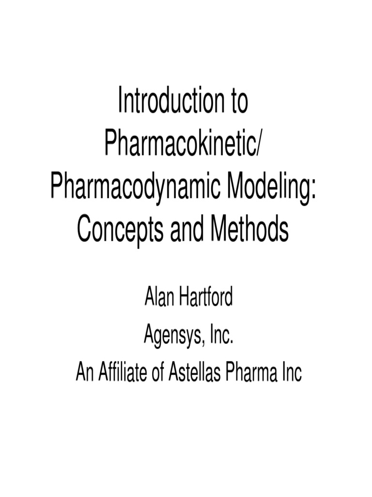 PK/PD Modeling: Concepts and Methods | PDF | Pharmacokinetics | Normal ...