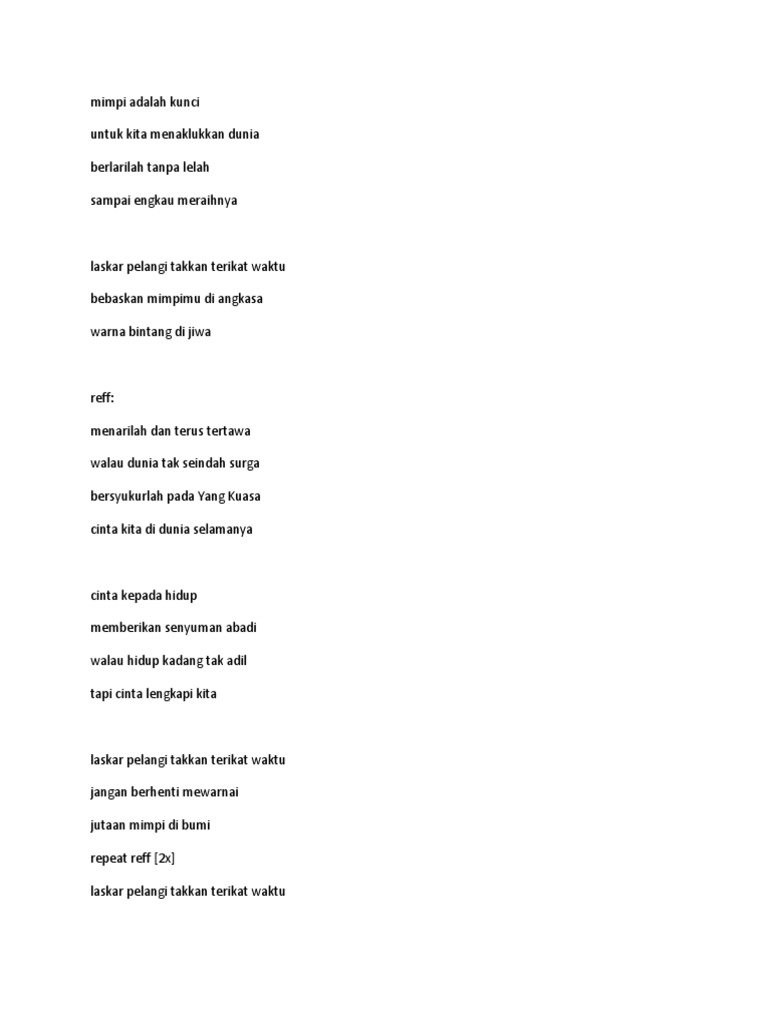 Mimpi Adalah Kunci PDF Seni & Disiplin Bahasa Seni