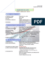 290-Daizo Tec Co - LTD Recruitment Information