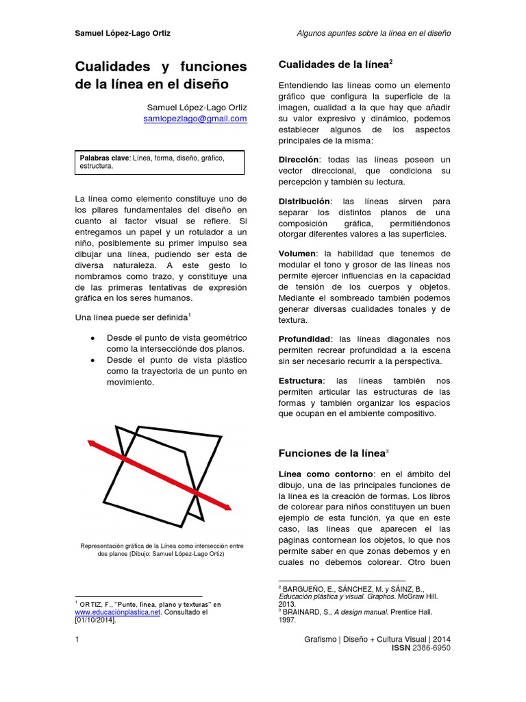 Cualidades y Funciones de La Línea en El Diseño | PDF | Composición ...