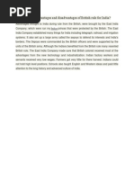 Download What Were the Advantages and Disadvantages of British Rule for India by KSUBRAMANI SN245689742 doc pdf