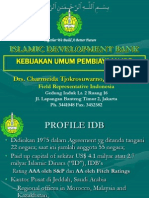 Islamic Development Bank: Kebijakan Umum Pembiayaan Idb