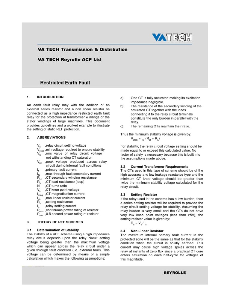 Resistor Calculation for REF Protection | PDF | Transformer | Resistor