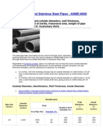 Pipe Dimensions