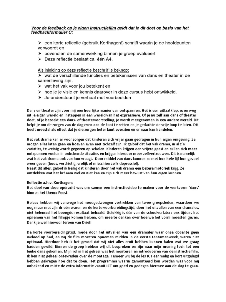 Reflectie Groepsopdracht | PDF
