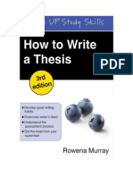 How To Write A Thesis.